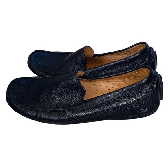 Mercanti Fiorentini Relax Driving Loafers Shoe Black Slip On Moc Toe Mens 10M - Picture 2 of 10